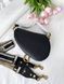 Сумка в стилі Dior mini Saddle Black Texture P6061 фото 3