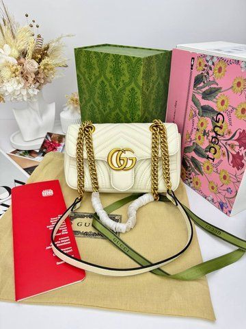 Сумка в стилі Gucci Marmont Medium Milk P11030 фото