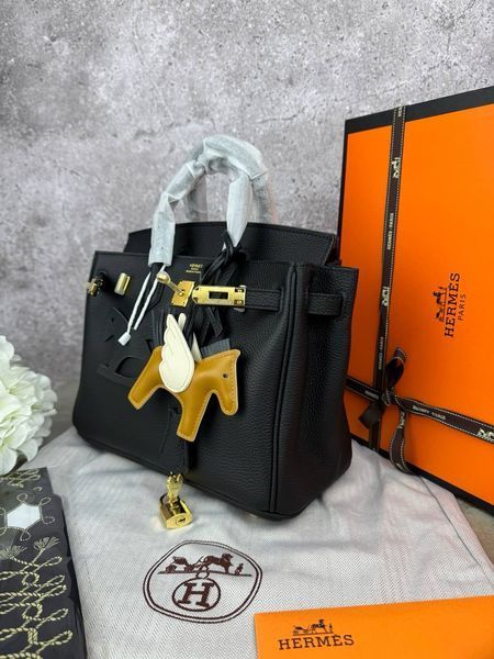 Сумка в стилі Hermes Birkin Black P15016 фото