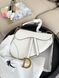 Сумка в стилі Dior Saddle White Texture