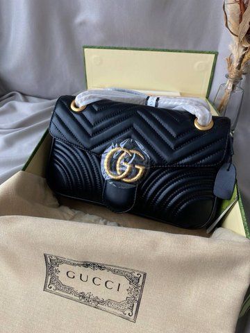 Сумка в стилі Gucci Marmont Black P11004 фото