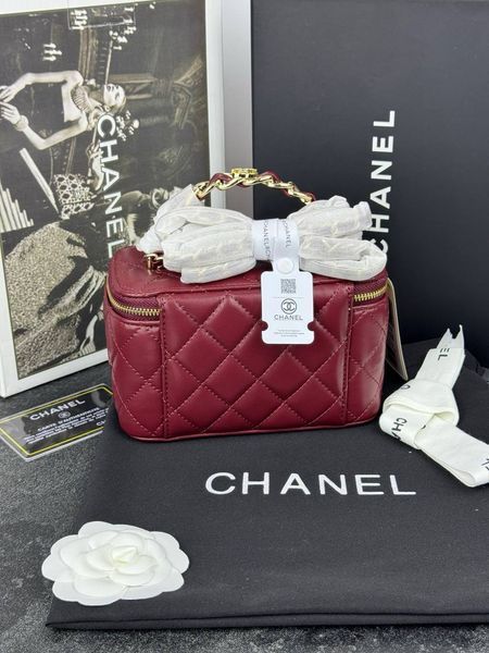 Модель в стилі Chanel Burgundy Gold (з дзеркалом) 17 см P10031 фото