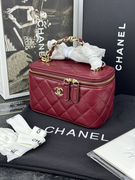 Модель в стилі Chanel Burgundy Gold (з дзеркалом) 17 см P10031 фото