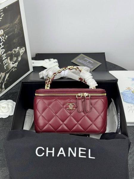 Модель в стилі Chanel Burgundy Gold (з дзеркалом) 17 см P10031 фото