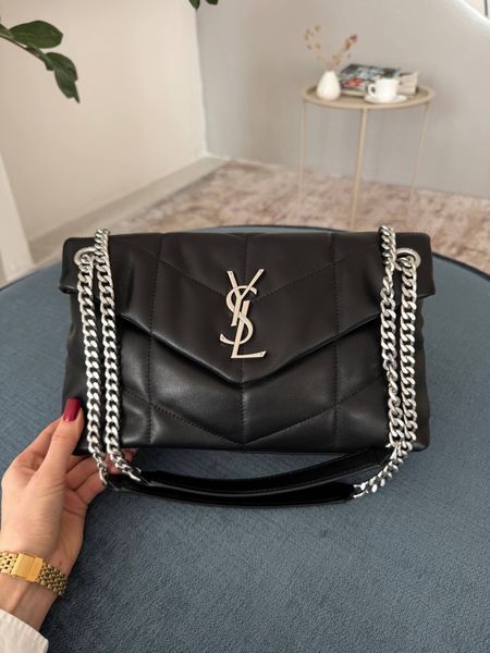 Модель в стилі  Yves Saint Laurent Puffer Black Silver 28см P5064 фото