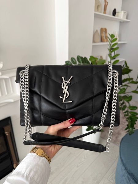 Модель в стилі  Yves Saint Laurent Puffer Black Silver 28см P5064 фото