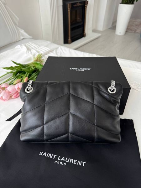 Модель в стилі  Yves Saint Laurent Puffer Black Silver 28см P5064 фото
