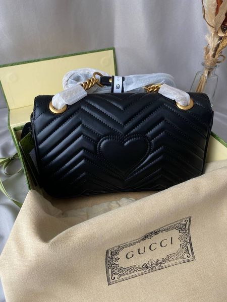 Сумка в стилі Gucci Marmont Black P11004 фото
