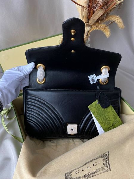 Сумка в стилі Gucci Marmont Black P11004 фото