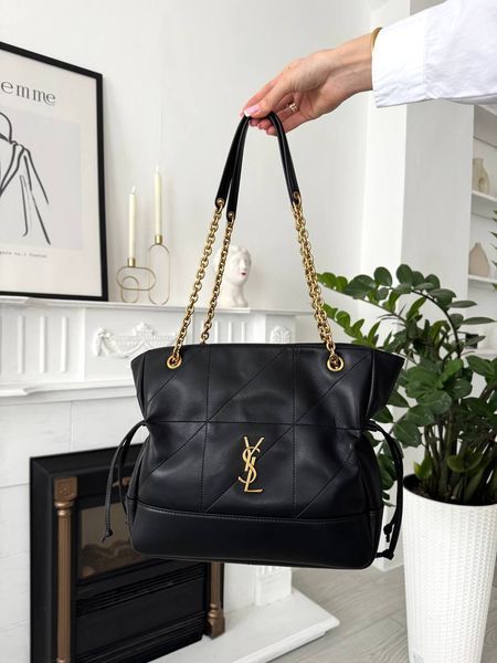 Сумка в стилі  Yves Saint Laurent Jamie Black Gold  P5062 фото