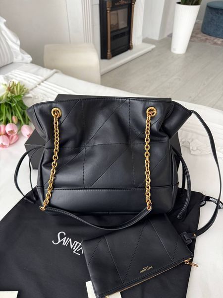 Сумка в стилі  Yves Saint Laurent Jamie Black Gold  P5062 фото