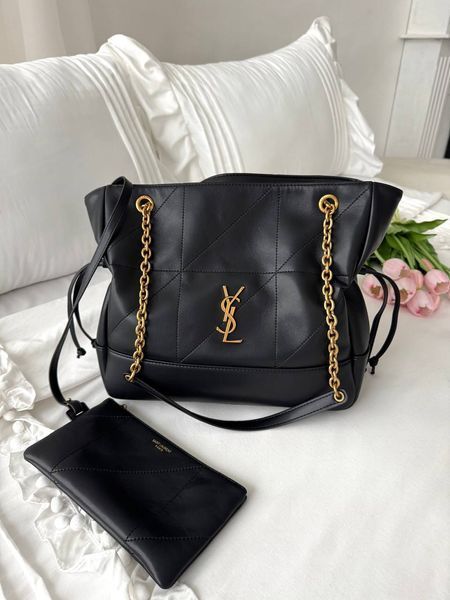 Сумка в стилі  Yves Saint Laurent Jamie Black Gold  P5062 фото