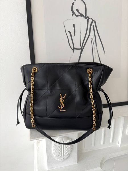 Сумка в стилі  Yves Saint Laurent Jamie Black Gold  P5062 фото