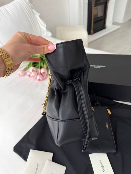 Сумка в стилі  Yves Saint Laurent Jamie Black Gold  P5062 фото