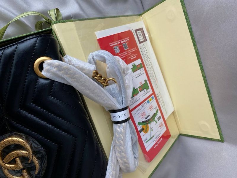 Сумка в стилі Gucci Marmont Black P11004 фото