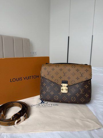 Модель в стилі Louis Vuitton Pochette Metis Brown 24см 146-1 фото