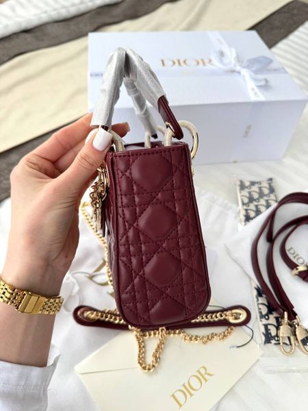 Модель в стилі  Dior Lady Burgundy Gold 17см P6070 фото