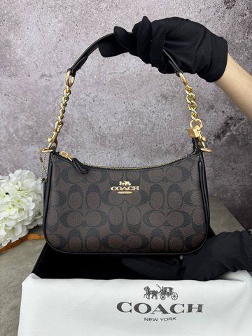 Модель в стилі Coach Black/Brown 24см  P9044 фото