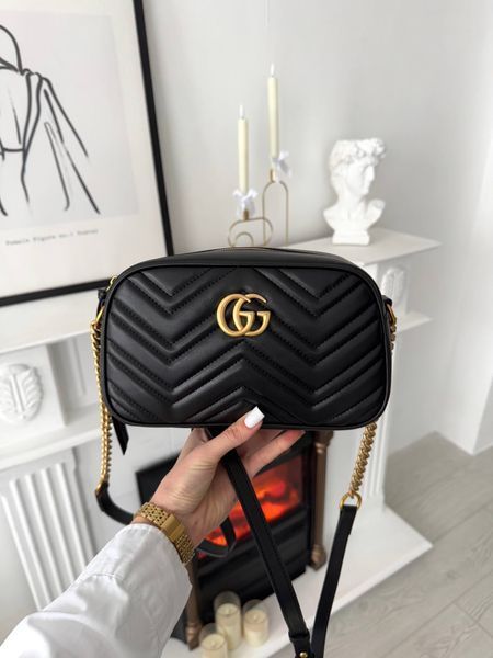 Сумка в стилі Gucci Black Gold P11041 фото