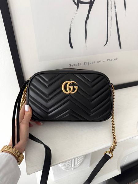 Сумка в стилі Gucci Black Gold P11041 фото