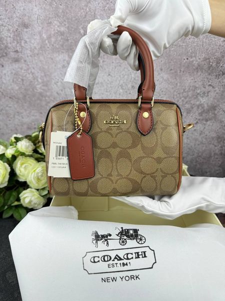 Сумка в стилі Coach Brown P9027 фото