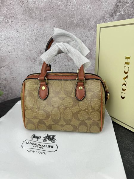 Сумка в стилі Coach Brown P9027 фото