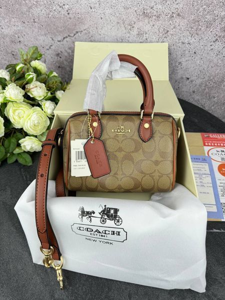 Сумка в стилі Coach Brown P9027 фото