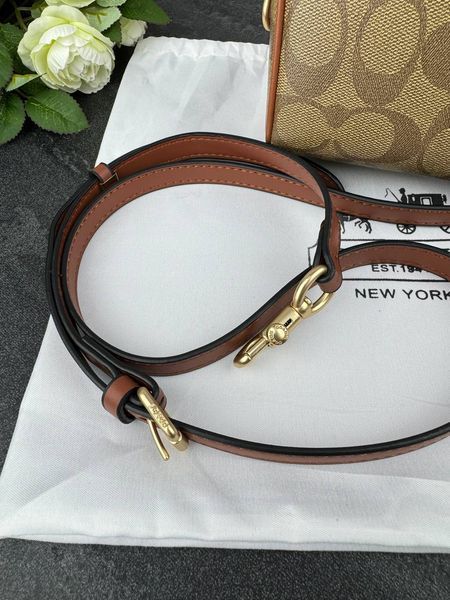 Сумка в стилі Coach Brown P9027 фото