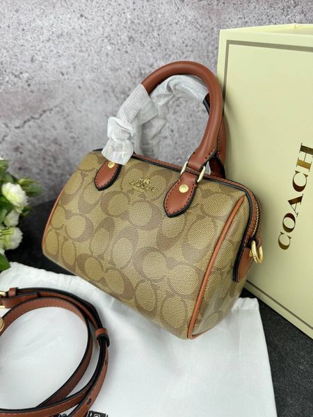 Сумка в стилі Coach Brown P9027 фото