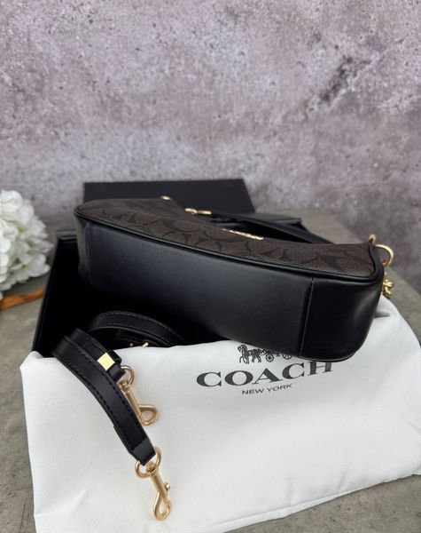 Модель в стилі Coach Black/Brown 24см  P9044 фото