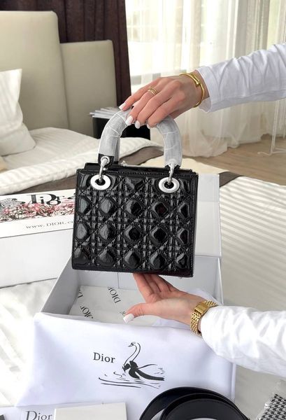 Модель в стилі  Dior Lady Black Silver 20см P6072 фото