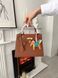 Сумка в стилі Hermes Kelly Brown Gold 25 см 	P15050	 фото 2