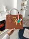 Сумка в стилі Hermes Kelly Brown Gold 25 см 	P15050	 фото 9