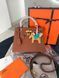 Сумка в стилі Hermes Kelly Brown Gold 25 см 	P15050	 фото 1