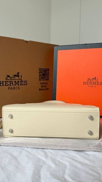 Модель в стилі Hermes Kelly Milk Silver 22см 145-1 фото