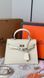 Модель в стилі Hermes Kelly Milk Silver 22см 145-1 фото 2