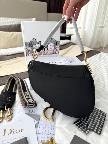 Модель в стилі  Dior Saddle Black Texture 25см P6071 фото
