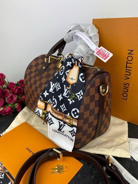 Модель в стилі Louis Vuitton Speedy Bandouliere 25 P1014 фото