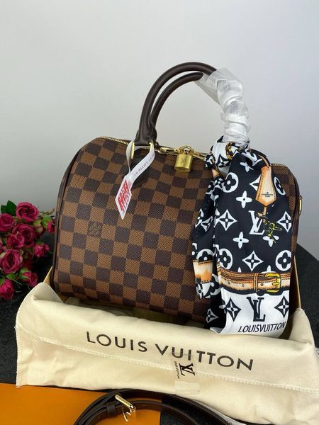 Модель в стилі Louis Vuitton Speedy Bandouliere 25 P1014 фото