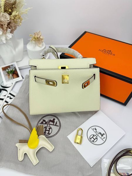 Сумка в стилі Hermes Kelly Milk Gold P15024 фото