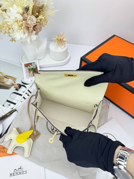 Сумка в стилі Hermes Kelly Milk Gold P15024 фото