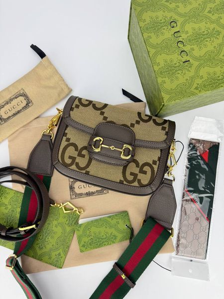 Сумка в стилі Gucci Horsebit 1955 Mini Bag P11020  фото