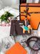 Сумка в стилі Hermes Kelly Chocolate Silver