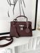 Сумка в стилі Hermes Kelly Chocolate Silver P15035 фото 2