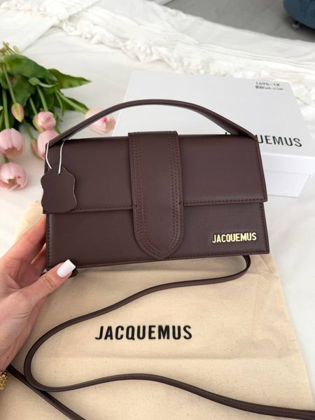 Сумка в стилі Jacquemus Chocolate Gold P12013 фото