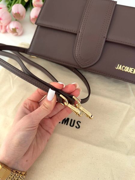 Сумка в стилі Jacquemus Chocolate Gold P12013 фото