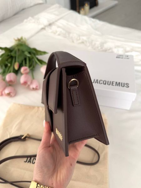 Сумка в стилі Jacquemus Chocolate Gold P12013 фото