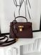 Сумка в стилі Hermes Kelly Chocolate Gold P15034 фото 2